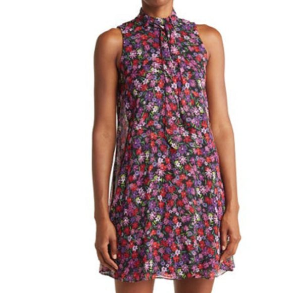 Calvin Klein Dresses & Skirts - Calvin Klein Tie Beck Sleeveless Floral Print Trapeze Dress